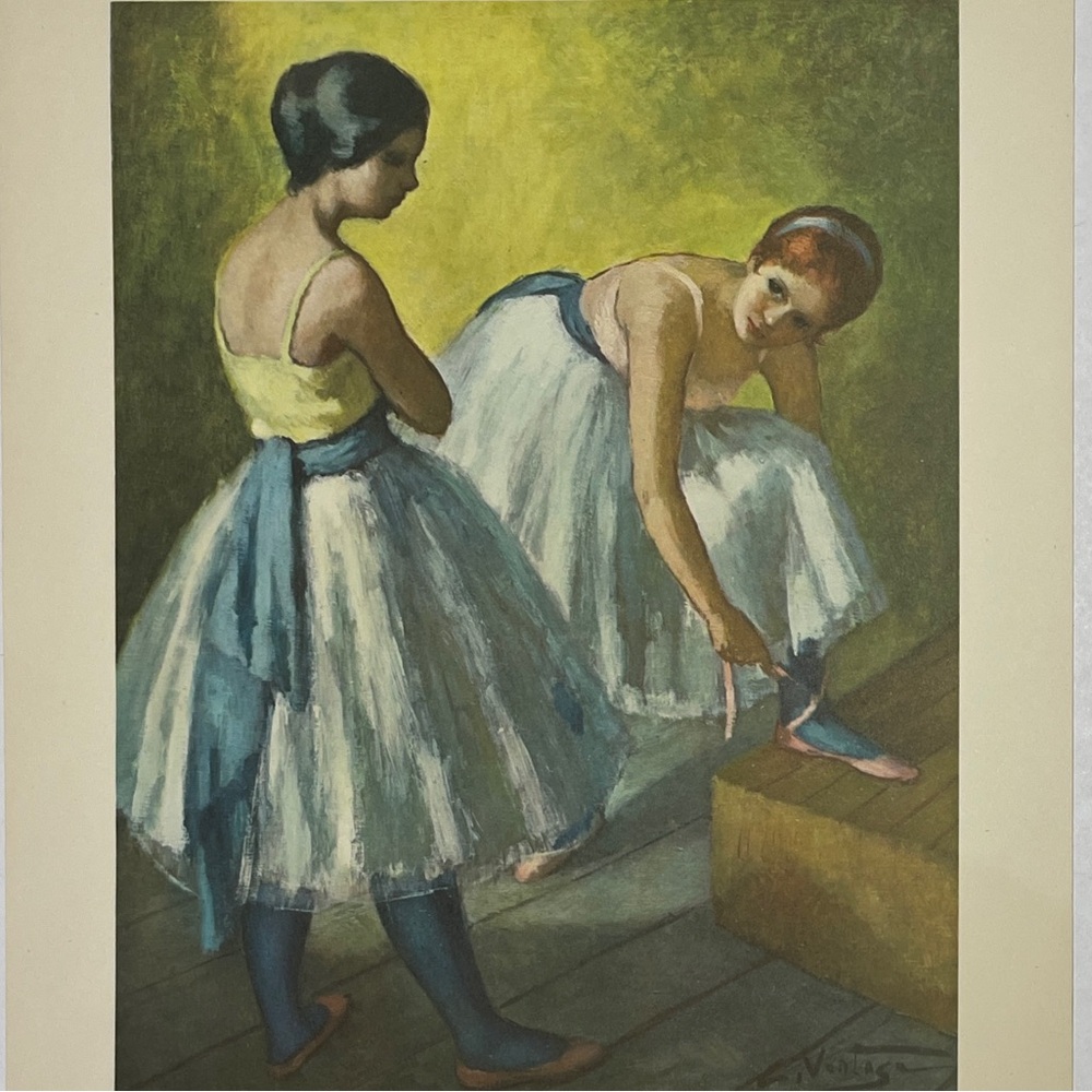 Carmen Ventosa 11x14 Lithograph Card Stock Printed In Spain Dancers Ballet